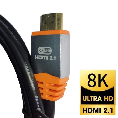 כבל HDMI תקן 2.1 תומך 8K 60Hz אורך 2 מטר HDCP 2.2