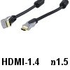 כבל HDMI 1.4 מקצועי צד אחד 90 מעלות אורך 1.5 מטר תוצרת HQ דגם HQSS5563-1.5