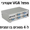 מפצל VGA אקטיבי מוגבר ל-4 מסכים בו זמנית