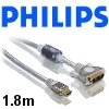 כבל HDMI-DVI מקצועי 1.8  מטר תוצרת Philips דגם SWV3442W/27