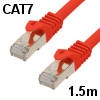 כבל רשת אדום  1.5 מטר CAT7 SSTP לתקשורת מהירה עד 10Gbps