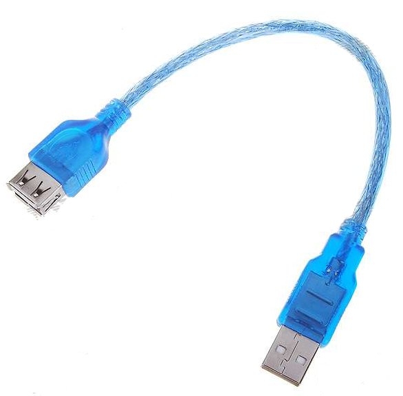 כבל USB 2.0 מאריך מסוכך באורך 20 סנטימטר עם חיבורים A-AF