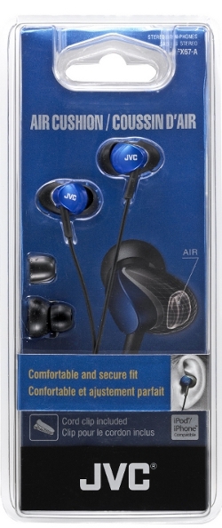 אוזניות סיליקון עם כריות אויר תוצרת JVC באריזה מקורית