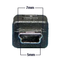 קונקטור מיני USB עם 5פינים (טרפז)