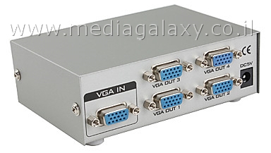 מפצל VGA אקטיבי ל-4 מסכים בו זמנית