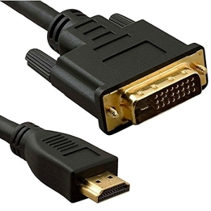 כבל HDMI ל-DVI-D Dual Link מצופה זהב, אורך 1.8 מטר