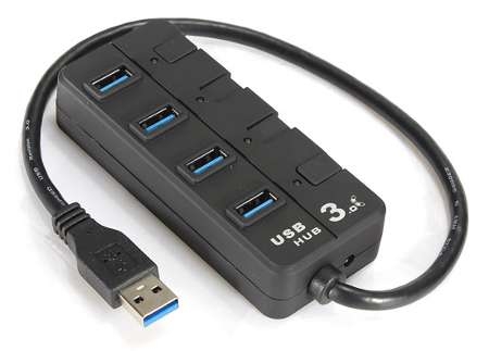 מפצל USB-3.0 איכותי ל-4 תוצרת SilverLine