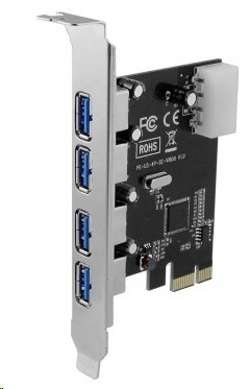 כרטיס הרחבה 4 חיבורי USB-3.0 ל-PCI Express