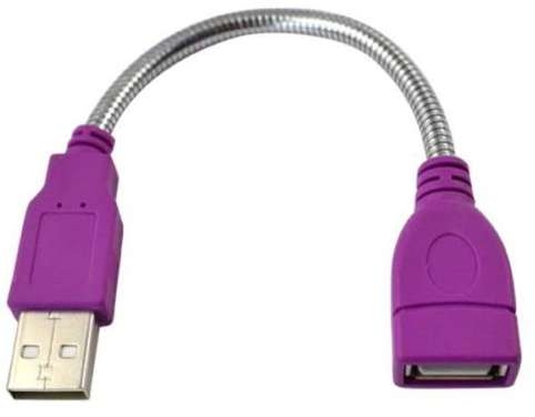 כבל מתאם עם זרוע גמישה - חיבורי USB זכר-נקבה