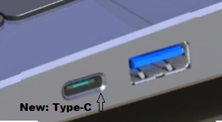 דוגמא לשקע USB-3.1 Type C