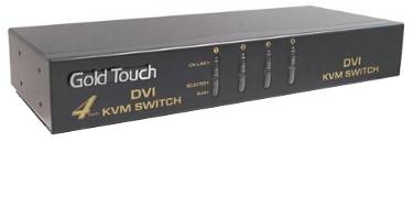 KVM ל-4 מחשבים עם חיבור DVI