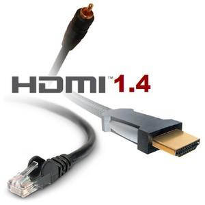 כבל HDMI-1.4 עם חיבור רשת וערוץ אודיו חוזר מובנים