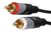 2 קונקטורים מסוג RCA זכר בכבל תוצרת HQ דגם HQCV-A014/1.5