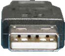 קונקטור USB זכר סטנדרטי.