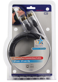 כבל DisplayPort מקצועי באריזה מקורית תוצרת HQ דגם HQSS5700/2.5