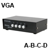 קופסת מיתוג למסך מחשב חיבור VGA ל-4 מחשבים - תוצרת KONIG דגם CMP-SWITCH55