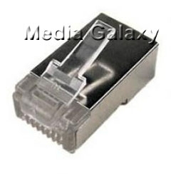קונקטור מסוכך RJ45 לכבל רשת CAT5, CAT5e