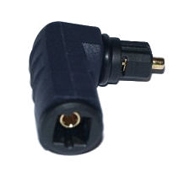 מתאם אופטי בזוית 90 מעלות עם חיבורי TOSLINK