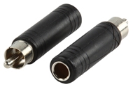 פלאג מתאם RCA זכר ל-PL גדול 6.35mm סטריאו נקבה