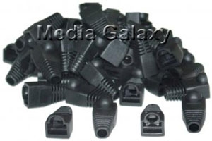 כיסוי גומי לקונקטור RJ45 - צבע שחור