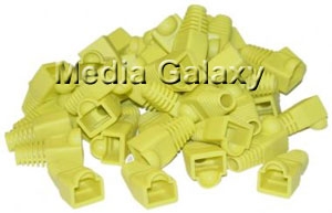 כיסוי גומי לקונקטור RJ45 - צבע צהוב