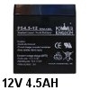 סוללה נטענת 12V עוצמה 4.5A תוצרת Power Kingdom