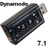 כרטיס קול 7.1 בחיבור USB תוצרת Dynamode דגם USB-SOUND7