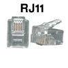 2 יחידות קונקטור (פלאג) RJ11 לכבל טלפון