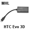 מתאם MHL מיקרו USB ל-HDMI טלפון סלולרי HTC Evo 3D
