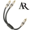 כבל Y מפצל RCA זכר ל-2RCA נקבה תוצרת Acoustic Research דגם PR141