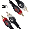 כבל אודיו סטריאופוני 2RCA ל-2RCA באורך 2 מטר