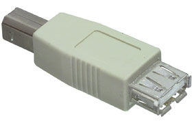 קונקטור USB עם חיבור A (נקבה) לחיבור B (זכר)