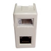 שקע גוויס משולב - שקע רשת RJ45 מסוכך + שקע טלפון בזק BT631A