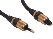 כבל אופטי איכותי חיבור TOSLINK ל-Mini באורך 1 מטר מבית NEDIS דגם CABLE-624