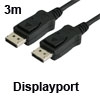 כבל וידאו עם חיבורי Displayport באורך 3 מטר מבית NEDIS דגם CABLE570-3.0
