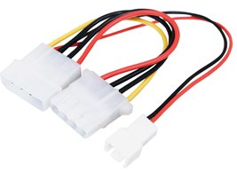 כבל מתאם מחיבור מולקס (MOLEX) לחיבור 3pinלמאוורר