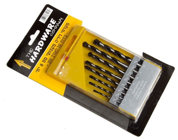 סט 8 מקדחי וידיה מקצועי בקופסת אחסון