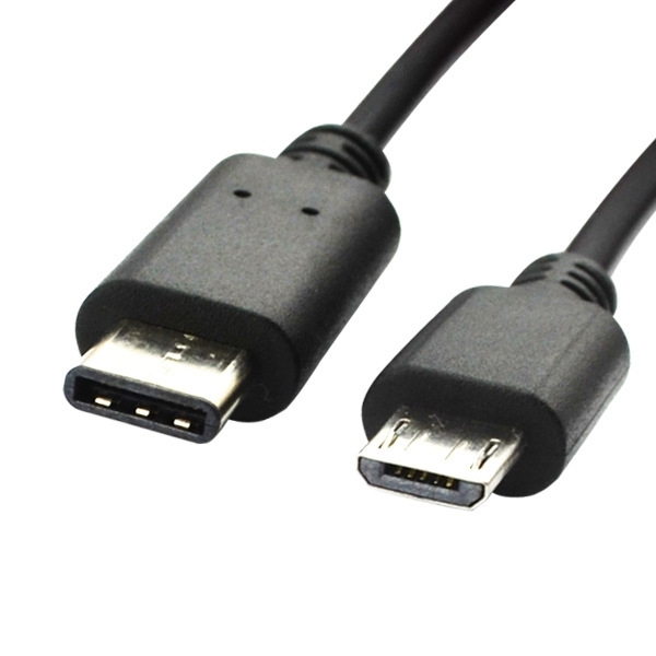 כבל USB-3.1 Type C זכר לחיבור micro B זכר 1 מטר