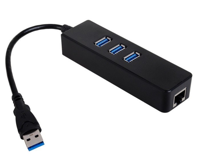 מפצל USB-3.0 כולל חיבור רשת קווי Giga