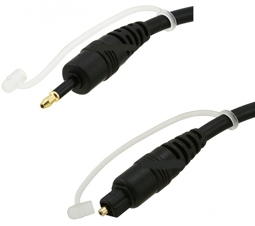 כבל אופטי איכותי חיבור TOSLINK לחיבור מיני, 3.6 מטר