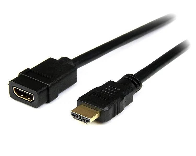 מאריך HDMI-2.0 איכותי 1 מטר זכר-נקבה מוזהב 4K