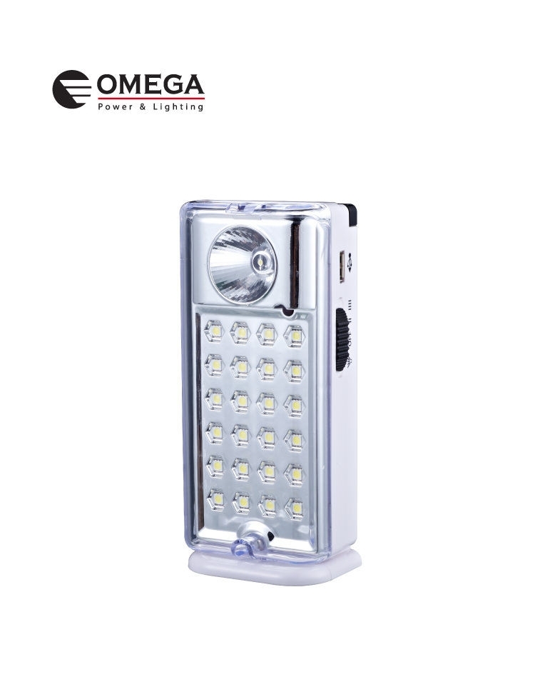 תאורת חירום Tornado עם שתי סוללות ליתיום 24+1 לד