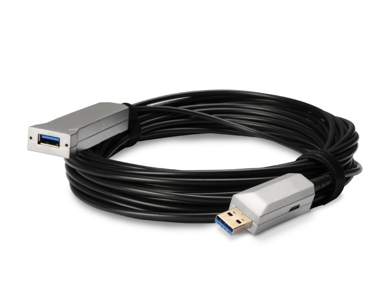 כבל מאריך USB3.0 AOC זכר-נקבה, מבוסס סיב אופטי - 10 מטר