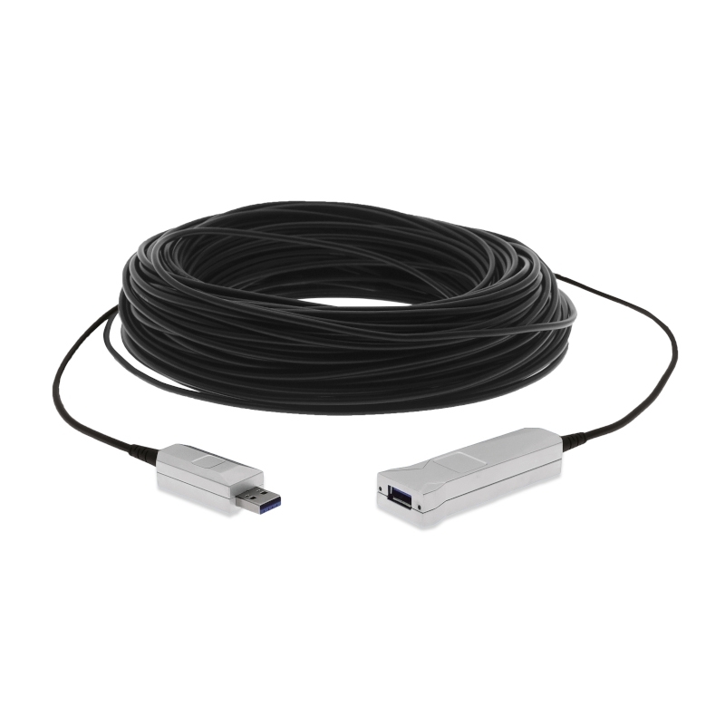 כבל מאריך USB3.0 AOC זכר-נקבה, מבוסס סיב אופטי - 30 מטר