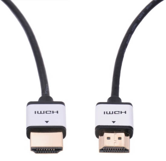 כבל HDMI 1.4 דק 4.2 מ"מ, אורך 3 מטר, ראשי מתכת מוזהבים