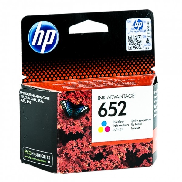 ראש דיו מקורי HP 652 צבעוני