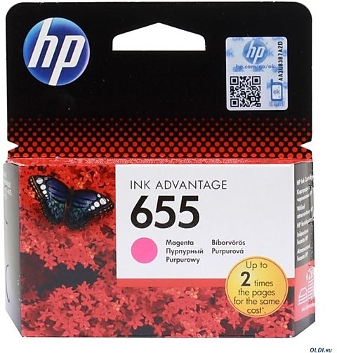 ראש דיו מקורי HP 655 אדום Magenta