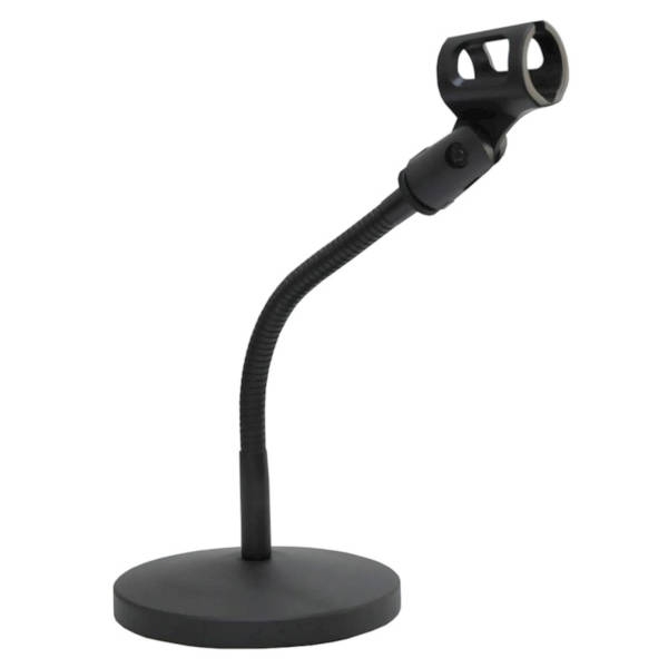 סטנד שולחני גמיש למיקרופון - תושבת מתכת כבדה