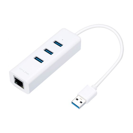 כרטיס רשת Giga בחיבור USB-3.0 ומפצל USB מובנה