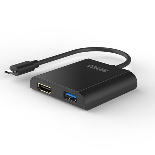 מתאם גרפי מחיבור Type C לחיבור VGA + יציאת USB-3.0